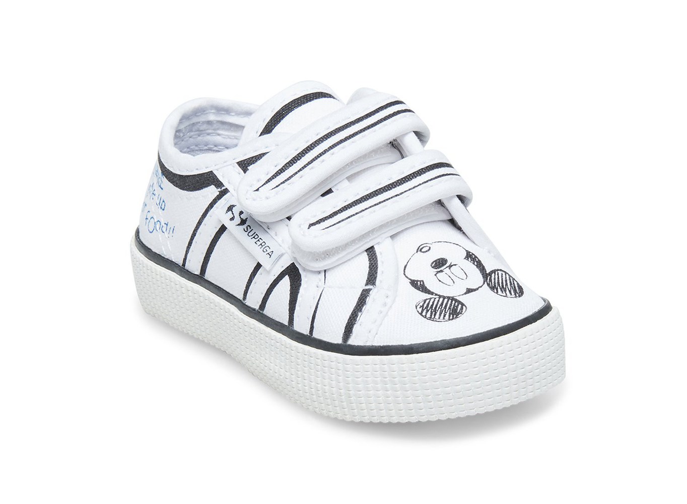 Tenis Infantil Branco/Azuis - Superga 2750 Wakemeupstrapcotj - CUPRD-0437